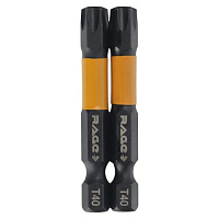 Биты "звездочки" TORX-40 50 мм торсионные (2 шт.) RAGE by VIRA (554250)