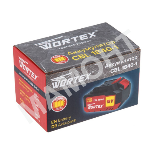 Аккумулятор WORTEX CBL 1840-1 18.0 В, 4.0 А*ч, Li-Ion