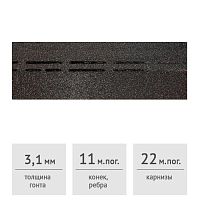 Коньково-карнизная черепица Docke PIE PREMIUM фладен-канноли (11/22 м.пог.)