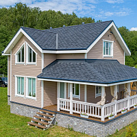 Гибкая черепица ТЕХНОНИКОЛЬ Финская Аккорд Серый, 3 м2