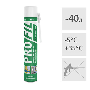 Пена монтажная Soudal Profil Lite бытовая всесезонная с аппликатором, 625 мл