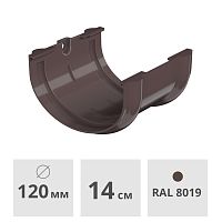 Соединитель желоба Технониколь ОПТИМА 120 мм, темно-коричневый