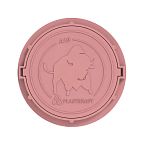 Люк газонный композитный легкий Plastkraft А10 красный