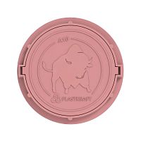 Люк газонный композитный легкий Plastkraft А10 красный