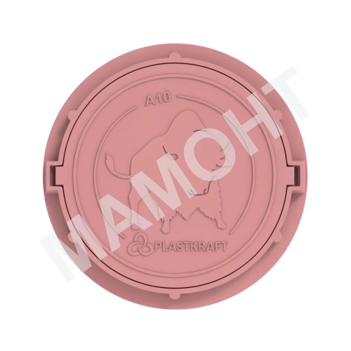 Люк газонный композитный легкий Plastkraft А10 красный