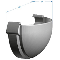 Заглушка Docke Lux ПВХ 141 мм, шоколад