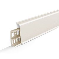 Плинтус напольный 70 мм Ideal Деконика 033 Кремово-белый