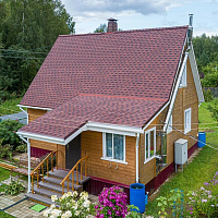 Гибкая черепица многослойная ТЕХНОНИКОЛЬ SHINGLAS Фазенда Красный, 2,6 м2