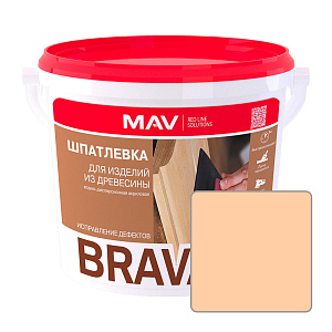 Шпатлевка акриловая MAV BRAVA ACRYL PROFI-1, ольха, 0,5 л (0,7 кг)