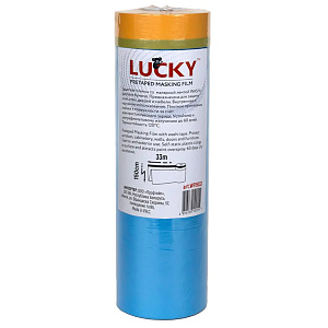 Пленка укрывочная с малярной лентой на рисовой бумаге LUCKY Маскер, 1,5 x 33 м (49,5 м2)