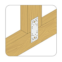Пластина крепежная КР 100 x 35 мм, металл 2,0 мм ЕКТ (V020063)