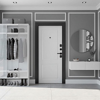 Дверь АРКТИК КЛАССИКА Муар черный / Арктик снежный Промет