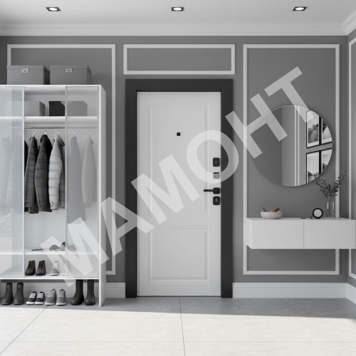 Дверь АРКТИК КЛАССИКА Муар черный / Арктик снежный Промет - Фото 2