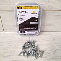 Саморез 4.2 x 19 мм с пресс-шайбой острый 200 шт. МАМОНТ
