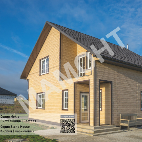 Фасадная панель Ю-Пласт Hokla ЛИСТВЕННИЦА Светлая - Фото 2