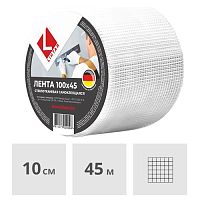 Серпянка стеклотканевая самоклеющаяся LIHTAR, 10 см x 45 м