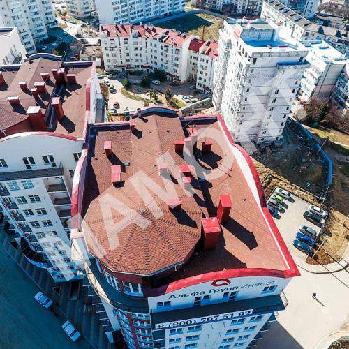 Гибкая черепица Docke PIE STANDARD сота красный, 3 м2