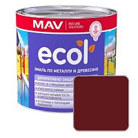 Эмаль по металлу и древесине ПФ-115 MAV ECOL шоколадная глянцевая