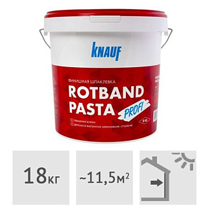 Шпатлевка готовая к применению Knauf Rotband Pasta Profi, 18 кг