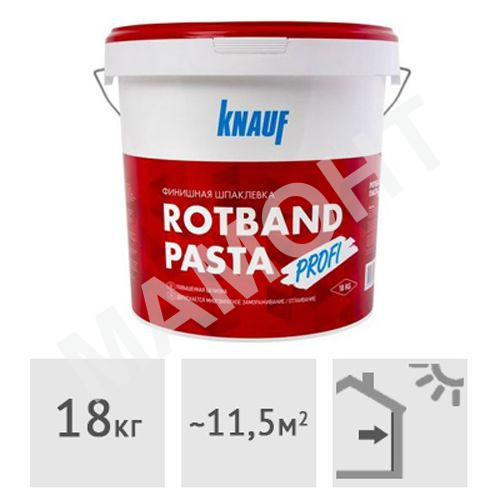 Шпатлевка готовая к применению Knauf Rotband Pasta Profi, 18 кг