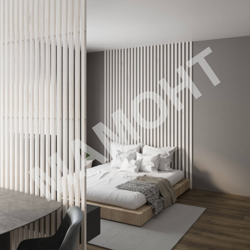 Интерьерная рейка МДФ STELLA Бриона Дуб Санремо Белый 16 x 40 x 2700 мм - Фото 5