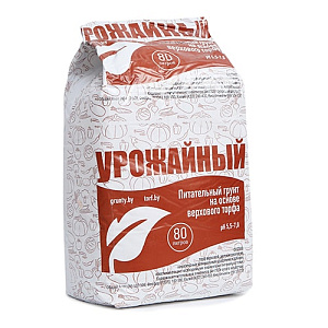Грунт торфяной питательный Урожайный (pH 5,5-7,0) 80 л
