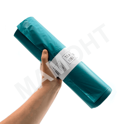 Мешки для мусора 120 л, толщина 0,06 мм (рулон 25 шт.) МАМОНТ (INS-MMNT-1109)