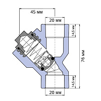 Обратный клапан ПП Wavin Ekoplastik