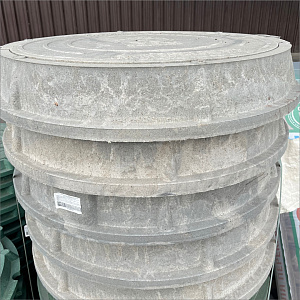 Люк канализационный композитный легкий Plastkraft A30 серый
