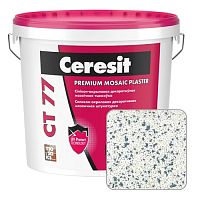 Штукатурка мозаичная силикон-акриловая Ceresit CT 77, CANADA 1, 25 кг