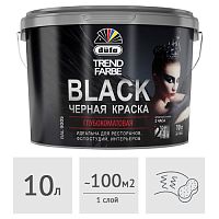 Краска Dufa TREND FARBE BLACK черная (RAL 9005), 10 л