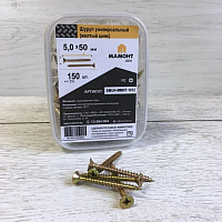 Шуруп универсальный желтый 5.0 х 50 мм МАМОНТ (150 шт.)