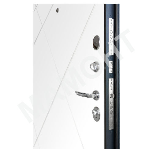 Дверь ЛУАРА Бетон графит / Экошагрень белая Промет - Фото 4