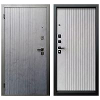 Дверь РОНА Бетон графит / Бетон снежный (+ чёрный муар) Промет