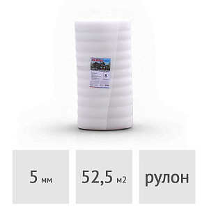 Подложка 5 мм Flexotex, 105 см x 50 м (52,5 м.кв.)
