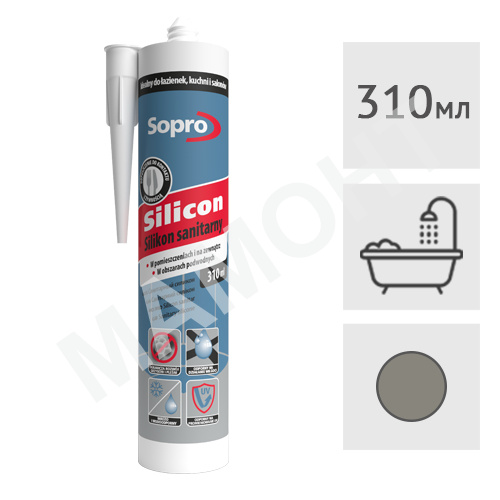 Силиконовый герметик Sopro 038 (14) бетонно-серый, 310 мл