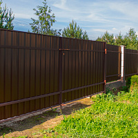 Профнастил МП-20 А 1,5 х 1,15 м (RAL 8017, темно-коричневый) 0,45 мм