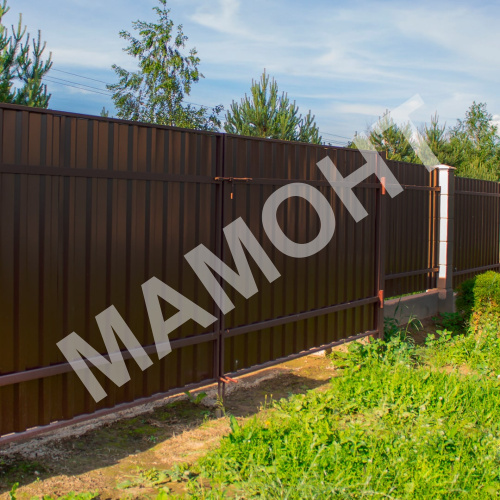 Профнастил МП-20 А 1,5 х 1,15 м (RAL 8017, темно-коричневый) 0,45 мм