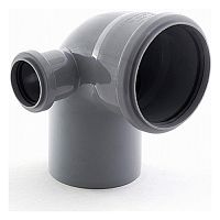 Отвод комбинированный ПП для внутренней канализации с доп. входом слева 110х50 мм х87°
