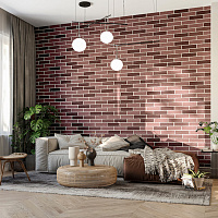 Декоративное покрытие АМК, цвет 410 (красный), имитация кирпича