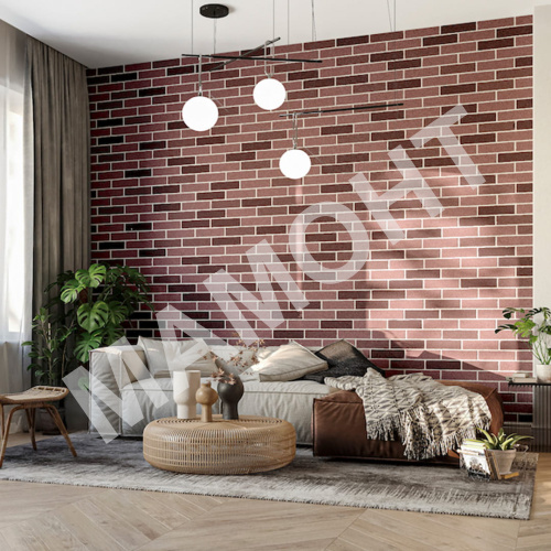 Декоративное покрытие АМК, цвет 410 (красный), имитация кирпича - Фото 3