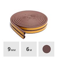 Уплотнитель для окон и дверей Tytan Professional D коричневый 9 мм x 6 м