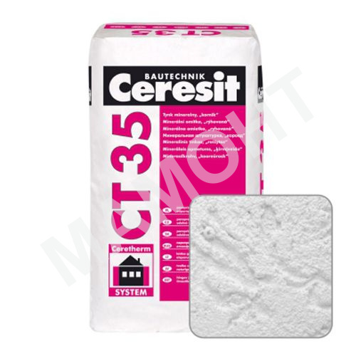 Штукатурка ''короед'' (3.5 мм) Ceresit CT35 белая, 25 кг