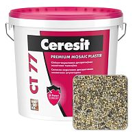 Штукатурка мозаичная силикон-акриловая Ceresit CT 77, DOLOMITE 2, 25 кг