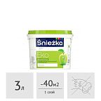 Краска акриловая Sniezka Eko белая, 3 л