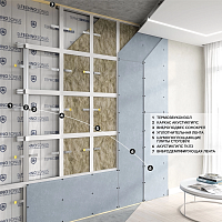Гипсокартон звукоизоляционный (12,5 мм) ТехноСонус АкустикГипс 120 х 250 см