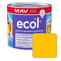 Эмаль по металлу и древесине ПФ-115 MAV ECOL желтая глянцевая