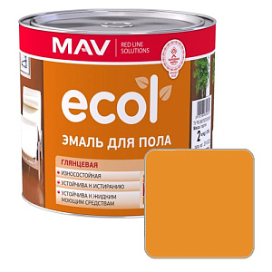 Эмаль для пола MAV ECOL (ПФ-266) желто-коричневая