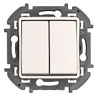 Выключатель Legrand INSPIRIA 2-клавишный проходной, белый