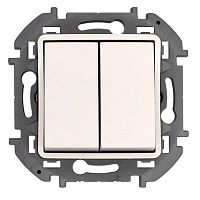 Выключатель Legrand INSPIRIA 2-клавишный проходной, белый